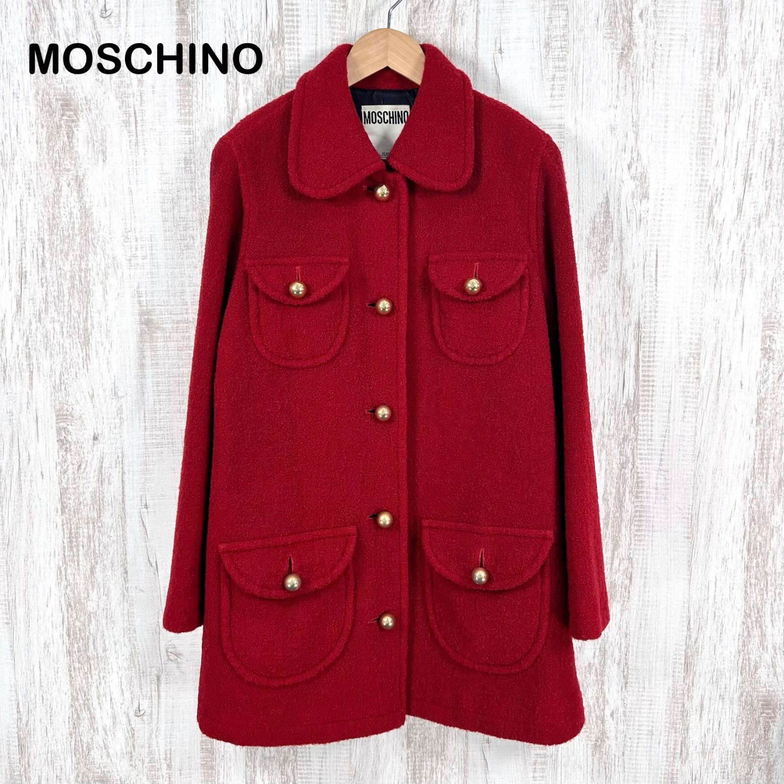 MOSCHINO ミリタリー風チェスターコート MOSCHINO ミリタリー風