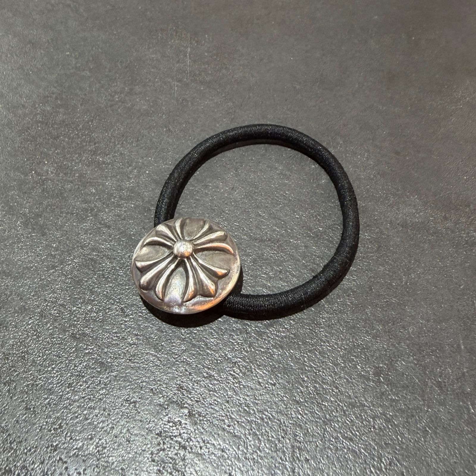 CHROME HEARTS インボイス付き クロスボール ヘアゴム コンチョ クロム