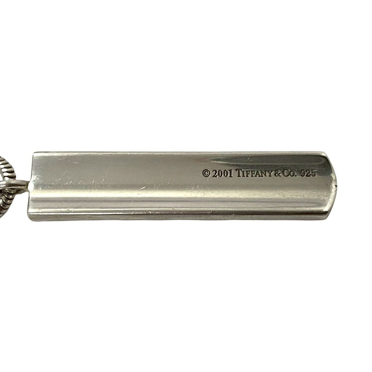Y【TIFFANY&Co.】ナローバー 1837 2001 スネークチェーン ネックレス