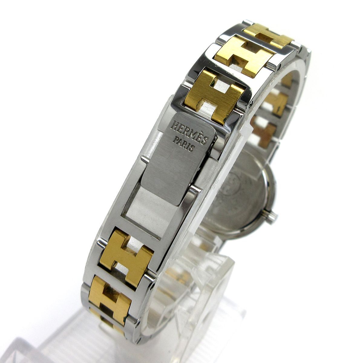 エルメス HERMES クリッパー レディース ゴールドコンビ アイボリー