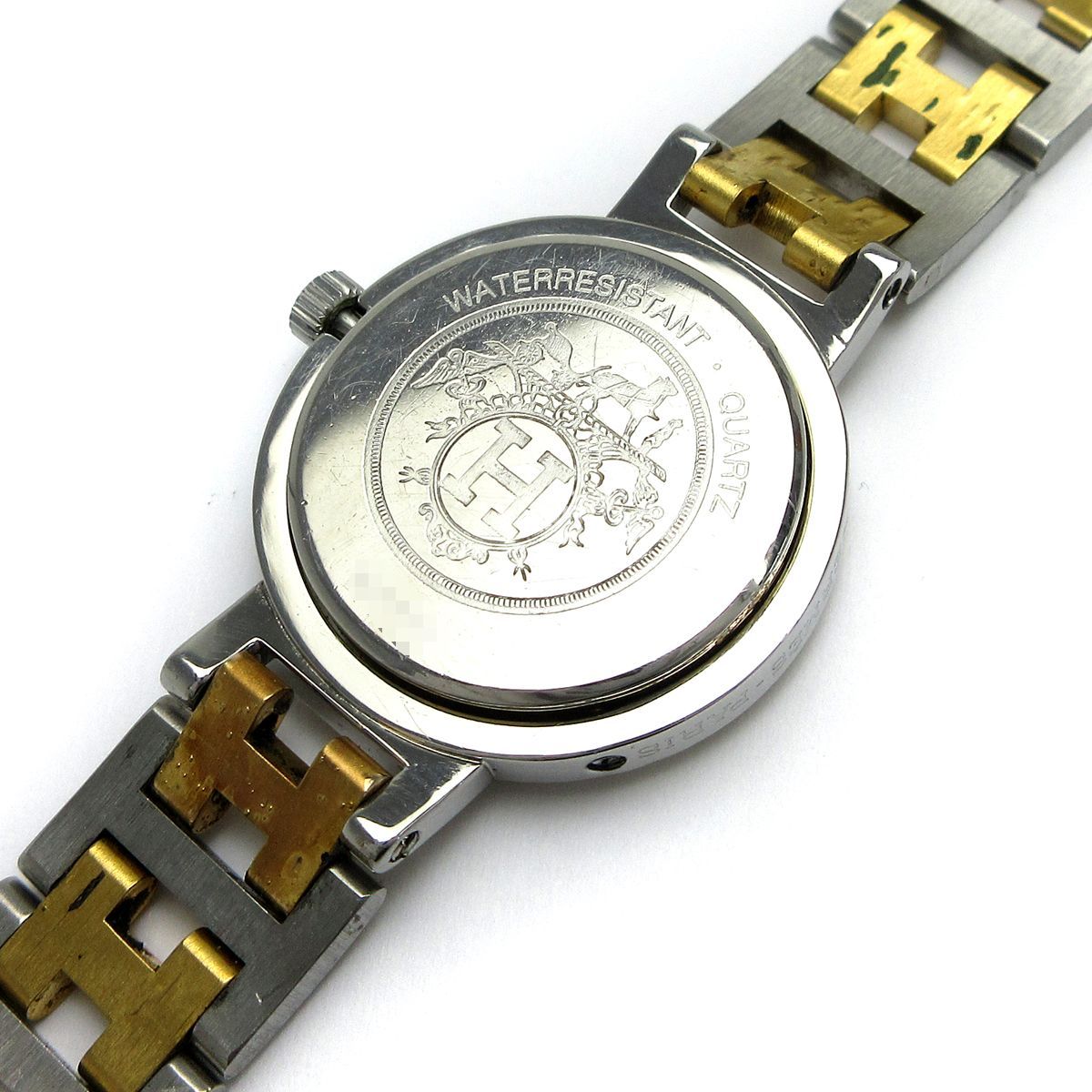 エルメス HERMES クリッパー レディース ゴールドコンビ アイボリー