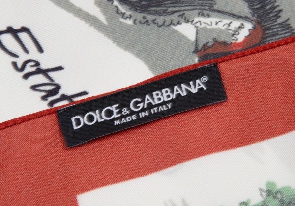 ドルチェ&ガッバーナDOLCE&GABBANA フラメンコプリント大判スカーフ 白