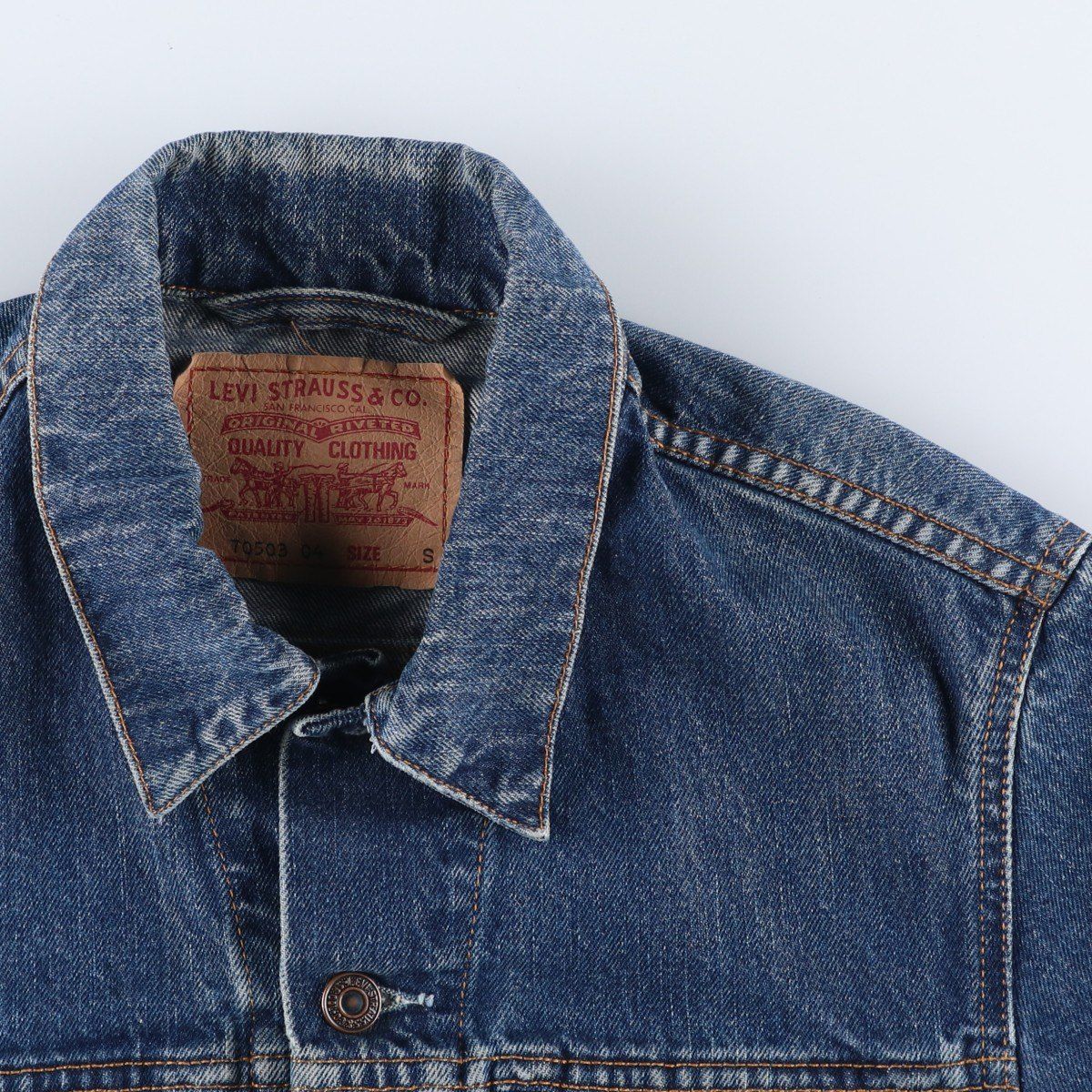 古着 90年代 リーバイス Levi's デニムジャケット Gジャン メンズS相当