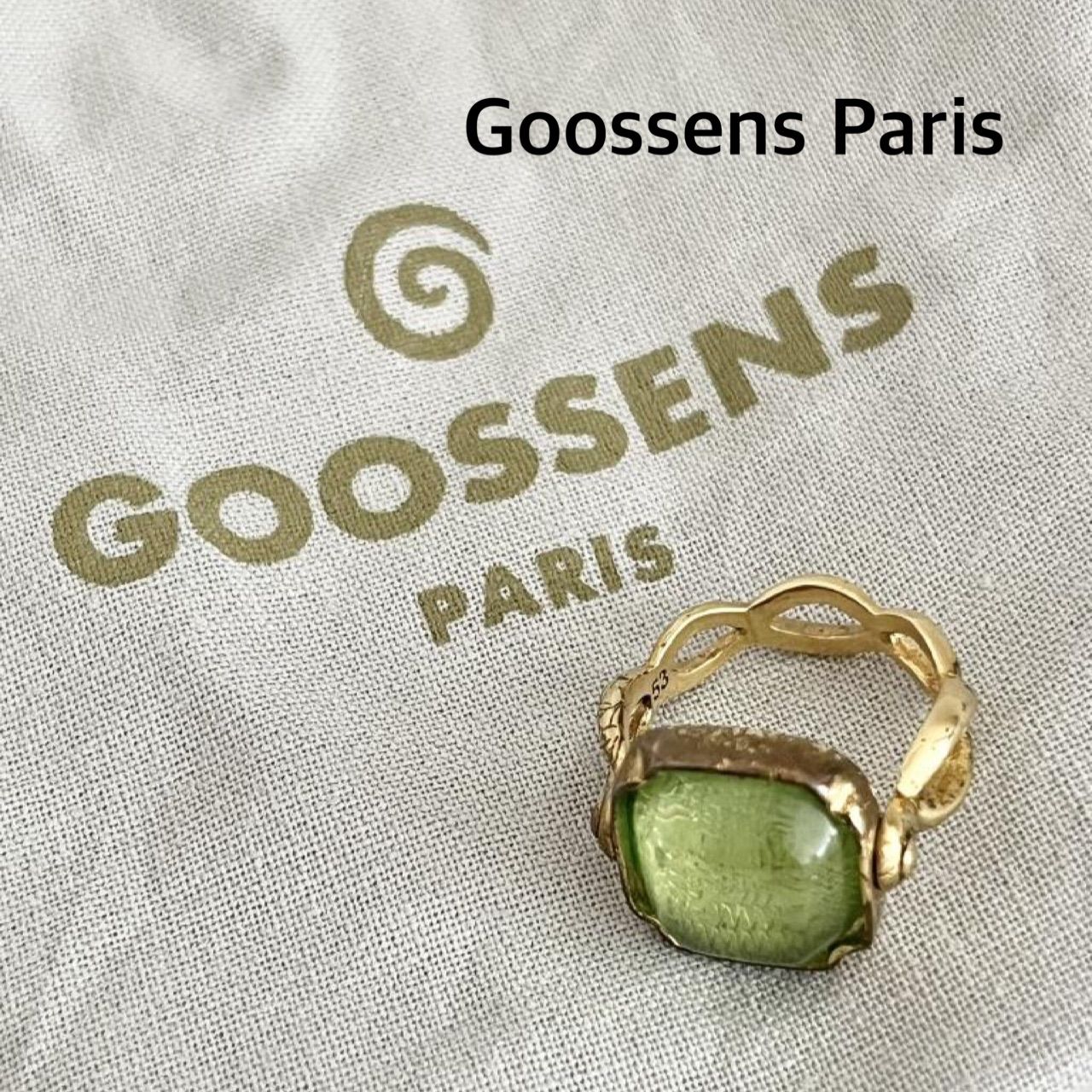 ☆Goossens Paris グーセンス パリ Cabochons Squared ring リング