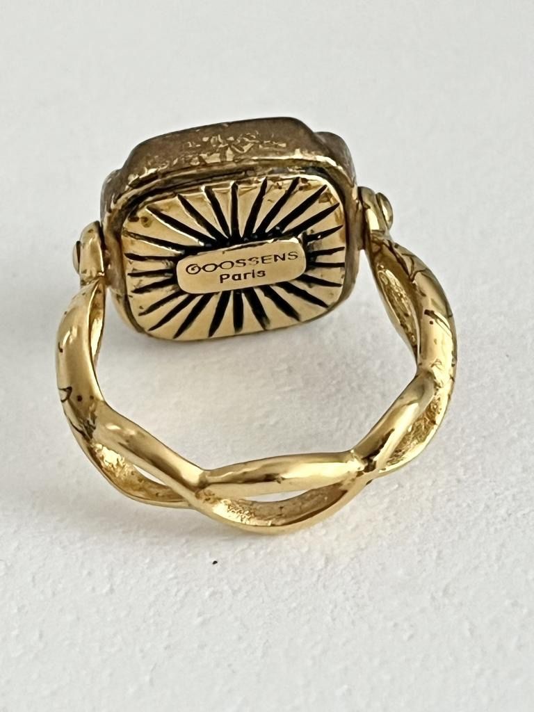 ☆Goossens Paris グーセンス パリ Cabochons Squared ring リング