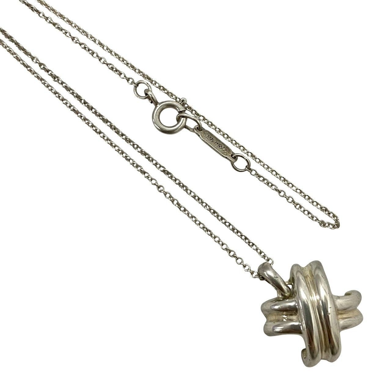 M【TIFFANY&Co.】シグネチャー クロス ネックレス 1990 SV925 SILVER