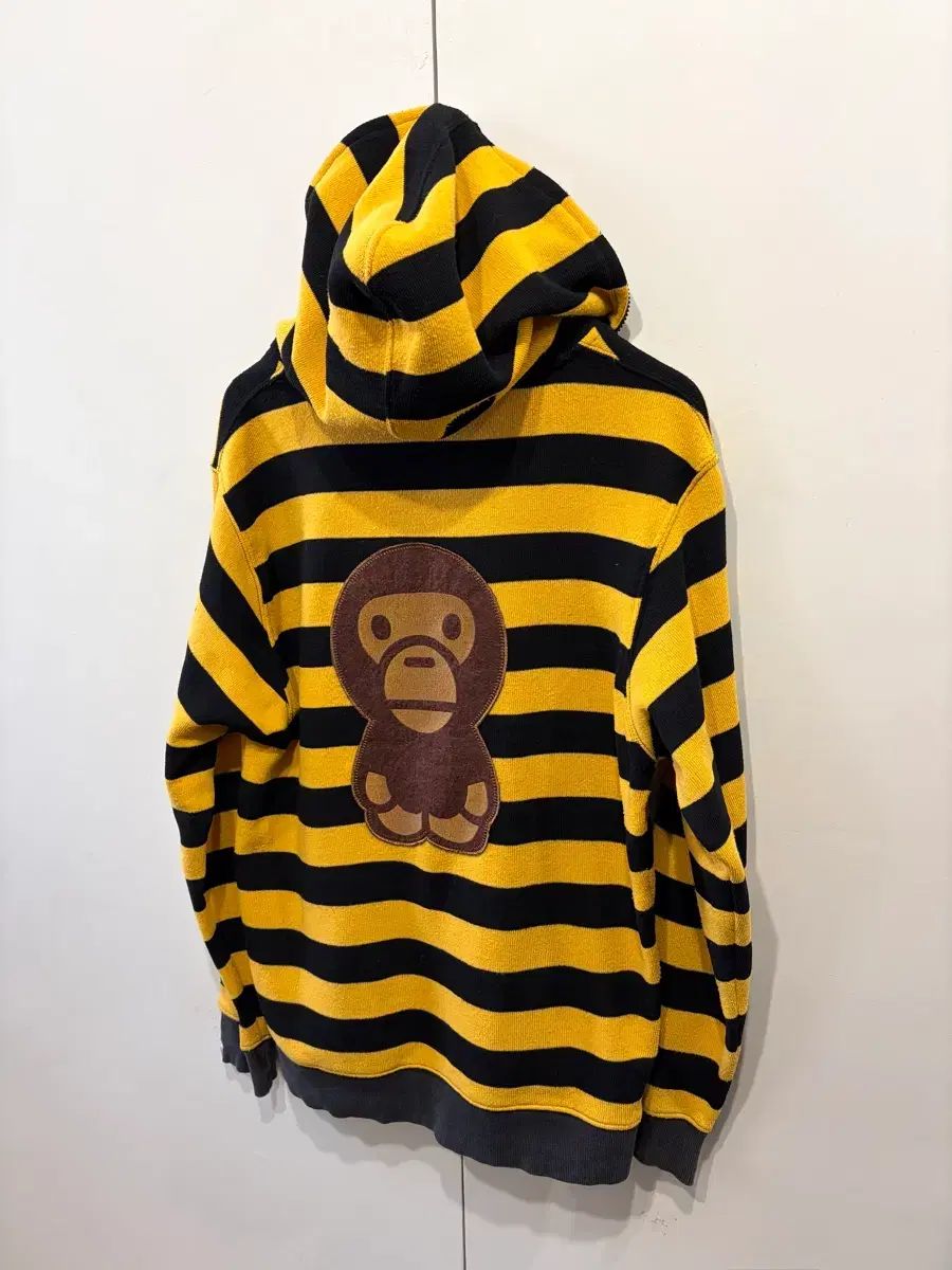 A A BATHING APE ベイビー マイロ ストライプ フード ジップアップ 