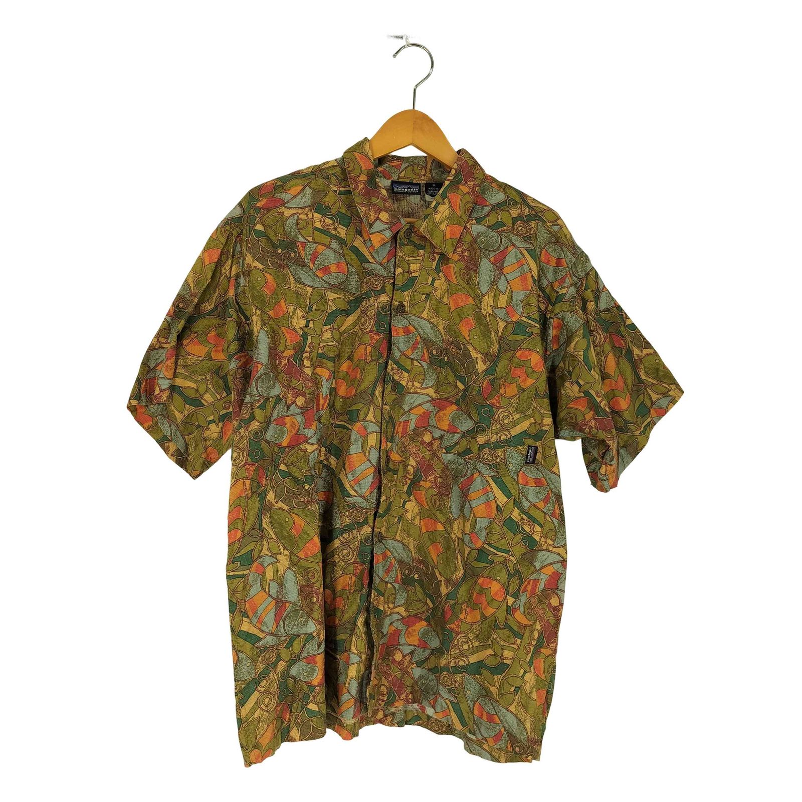 パタゴニア patagonia 90S 99SS 香港製 ORGANIC COTTON 魚 植物 アロハ