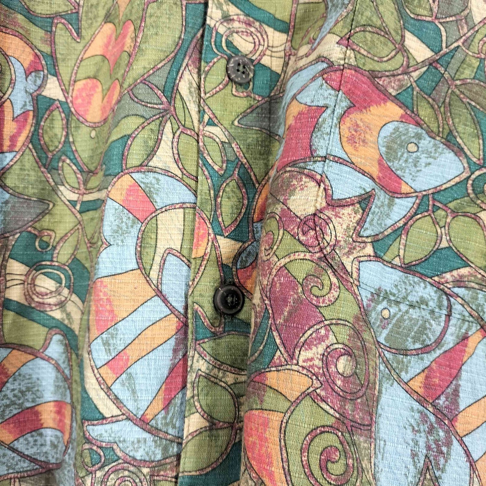 パタゴニア patagonia 90S 99SS 香港製 ORGANIC COTTON 魚 植物 アロハ