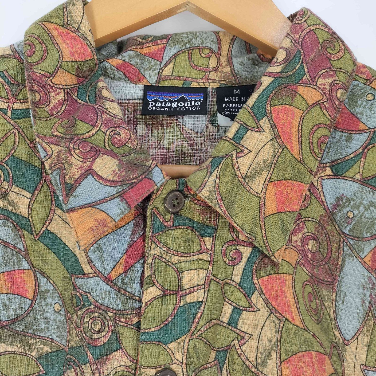 パタゴニア patagonia 90S 99SS 香港製 ORGANIC COTTON 魚 植物 アロハ