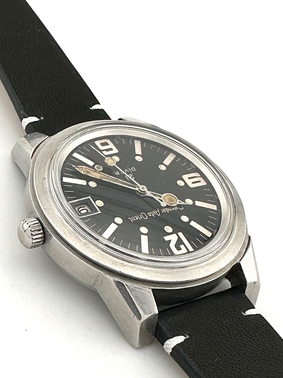 ORIENT T-19755 カレンダーオート 21 ダイバー OH済み 手巻き時計