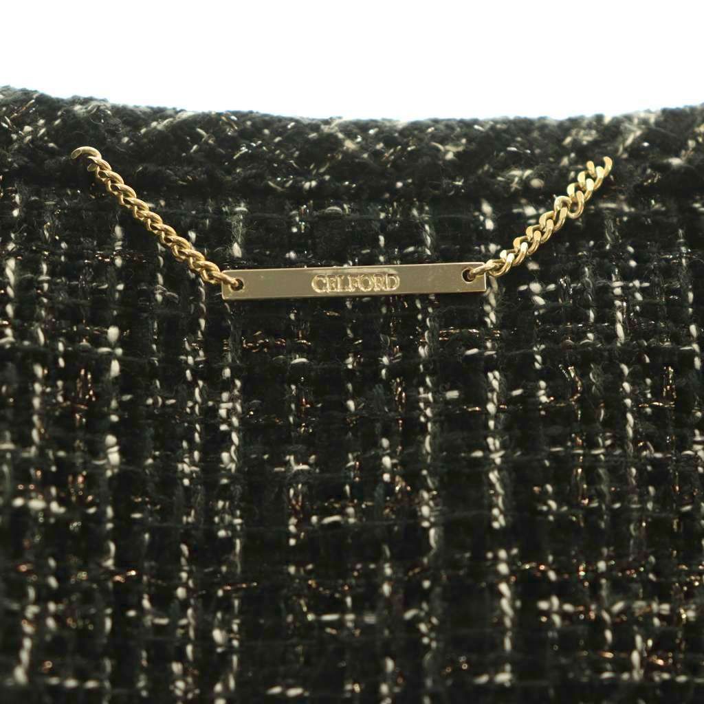 セルフォード CELFORD 24AW パイピングツイードジャケット ノーカラー