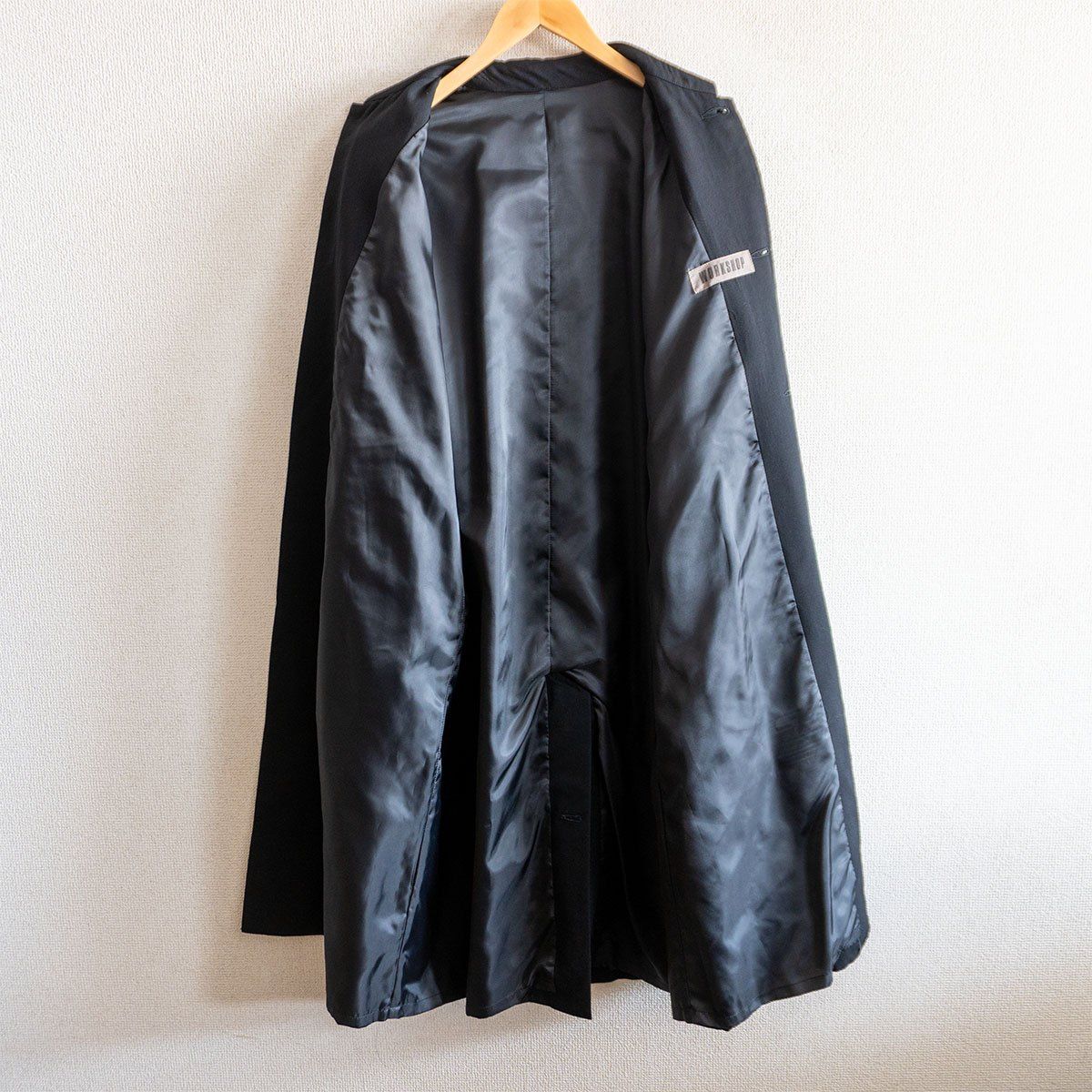 【アーカイブ】Y's for men WORKSHOP【ステンカラー ウール ロング コート】ブラック YOHJI YAMAMOTO ワイズフォーメン 26020680 アーカイブ】Y's for men WORKSHOP【ステンカラー ウール ロング