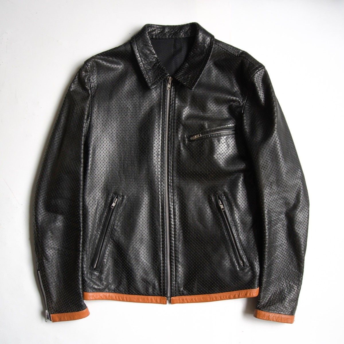 AD1999】COMME des GARCONS HOMME 【パンチング レザー ジャケット