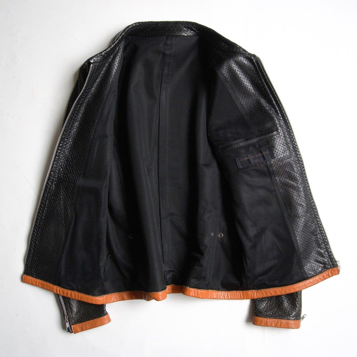 90sコムデギャルソンオム パンチングレザージャケット 田中オム AD1999】COMME des GARCONS HOMME 【パンチング レザー ジャケット