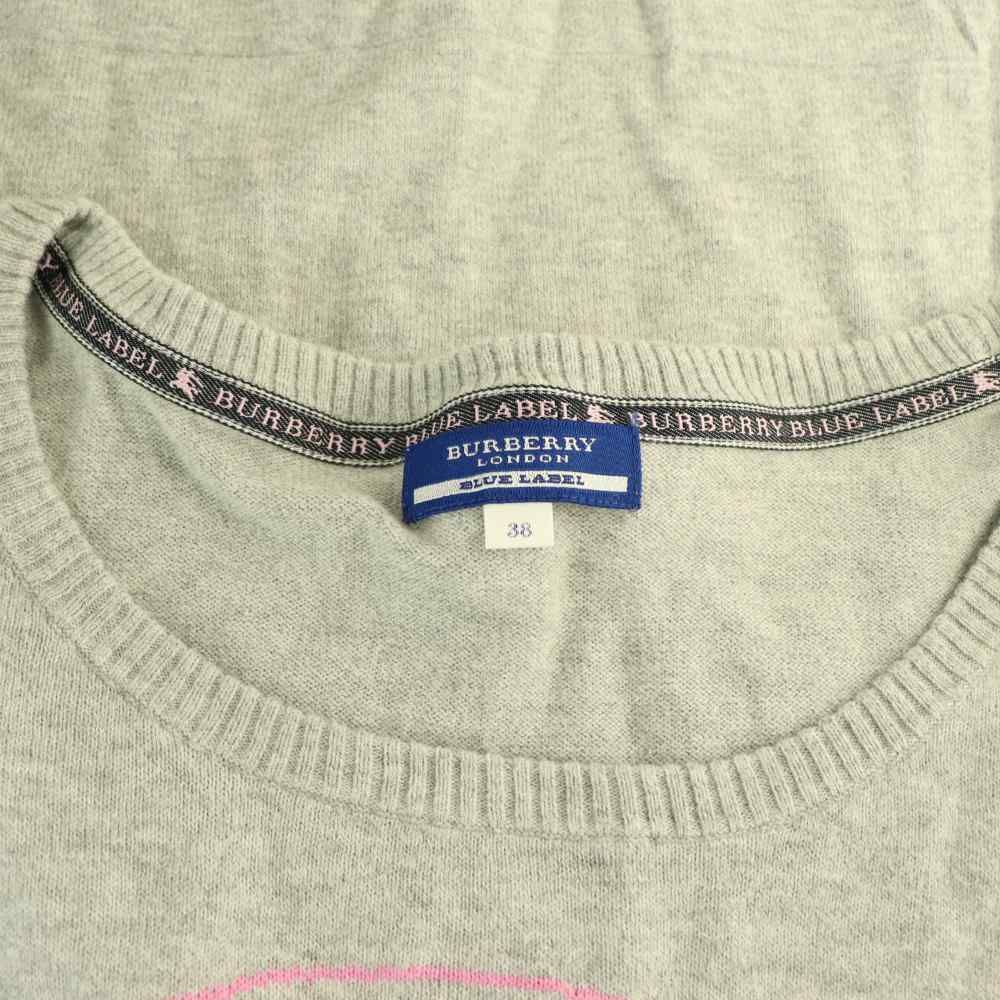バーバリーブルーレーベル BURBERRY BLUE LABEL 半袖 ロゴニット