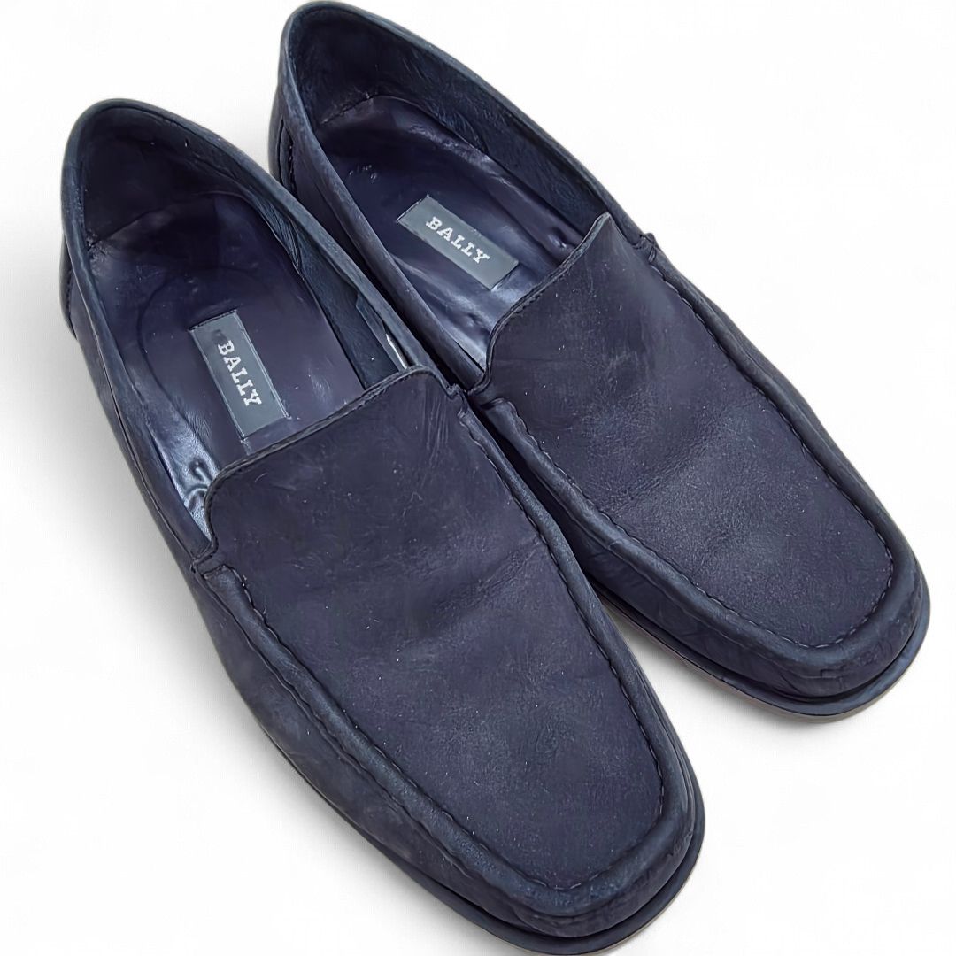 バリー BALLY ドライビングシューズ 8 1/2 F - レザー 黒×グレー バリー BALLY ドライビングシューズ 8 1/2 F - レザー 黒×グレー