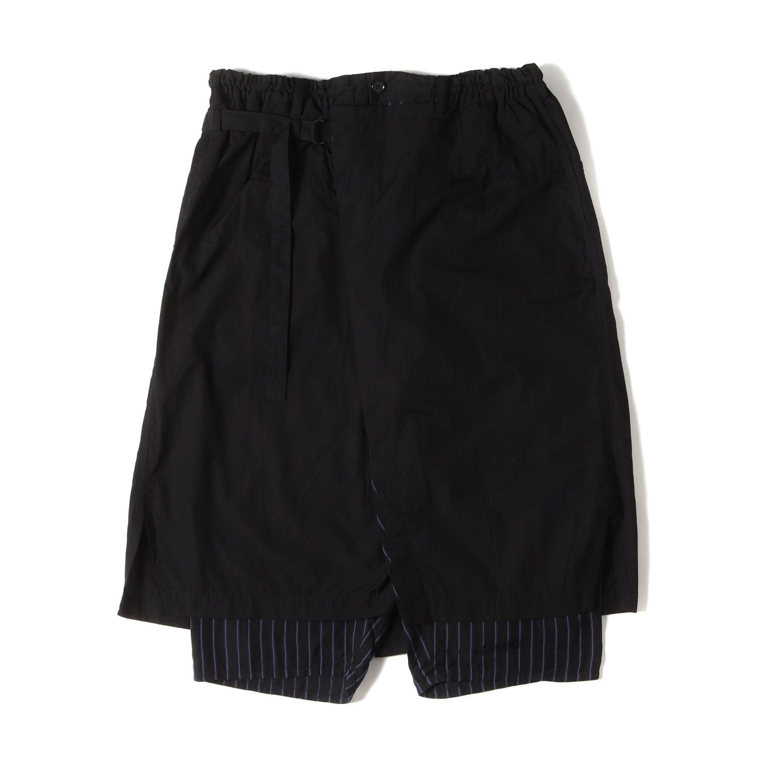 Yohji Yamamoto ヨウジヤマモト パンツ ブラック×ブルー サイズ:3 