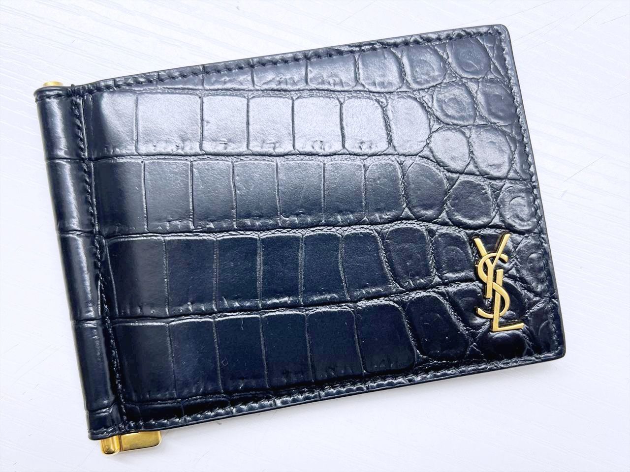 美品 SAINT LAURENT サンローラン タイニーカサンドラ クロコダイル