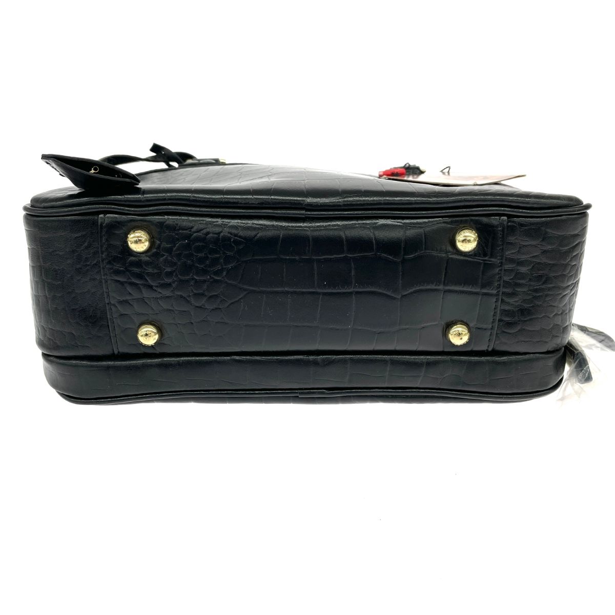 Falchi New York ファルチニューヨーク 2WAYハンドバッグ クロコ型押し