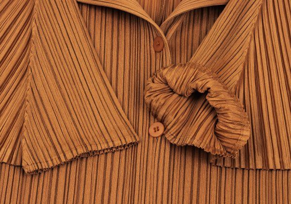 プリーツプリーズPLEATS PLEASE プリーツオープンカラー半袖シャツ