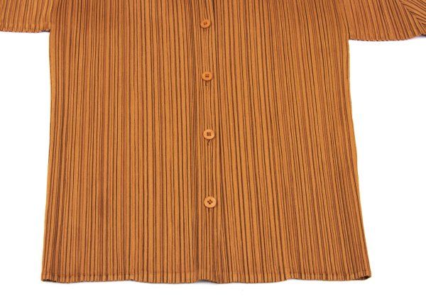 プリーツプリーズPLEATS PLEASE プリーツオープンカラー半袖シャツ