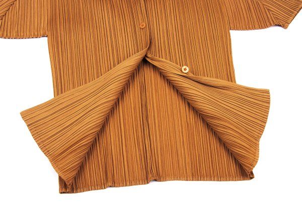 プリーツプリーズPLEATS PLEASE プリーツオープンカラー半袖シャツ