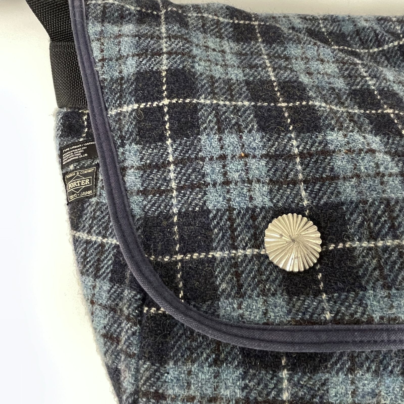 Porter ハリスツイード　ショルダーバッグ　メッセンジャーバッグ　ウール PORTER NEIGHBORHOOD HARRIS TWEED ポーター ネイバーフッド ハリス