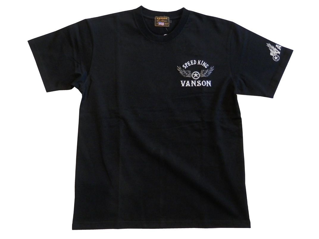バンソン VANSON | &frasl; 半袖Tシャツ Tシャツ - Shopping Web Motobluez ブランド別,VANSON／バンソン,半袖Ｔシャツ 半袖 NVST-2418 刺繍天竺半袖Tシャツ VANSON(バンソン) ワッペン