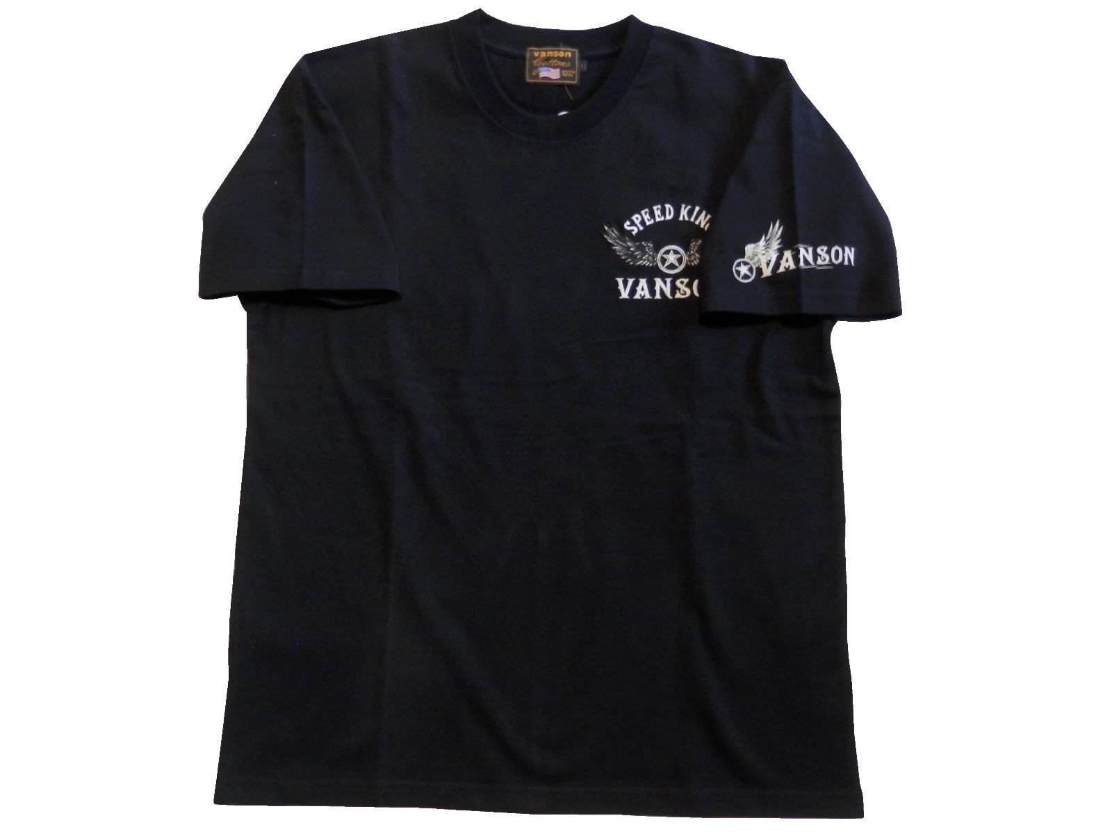 バンソン VANSON | &frasl; 半袖Tシャツ Tシャツ - Shopping Web Motobluez ブランド別,VANSON／バンソン,半袖Ｔシャツ 半袖 NVST-2418 刺繍天竺半袖Tシャツ VANSON(バンソン) ワッペン