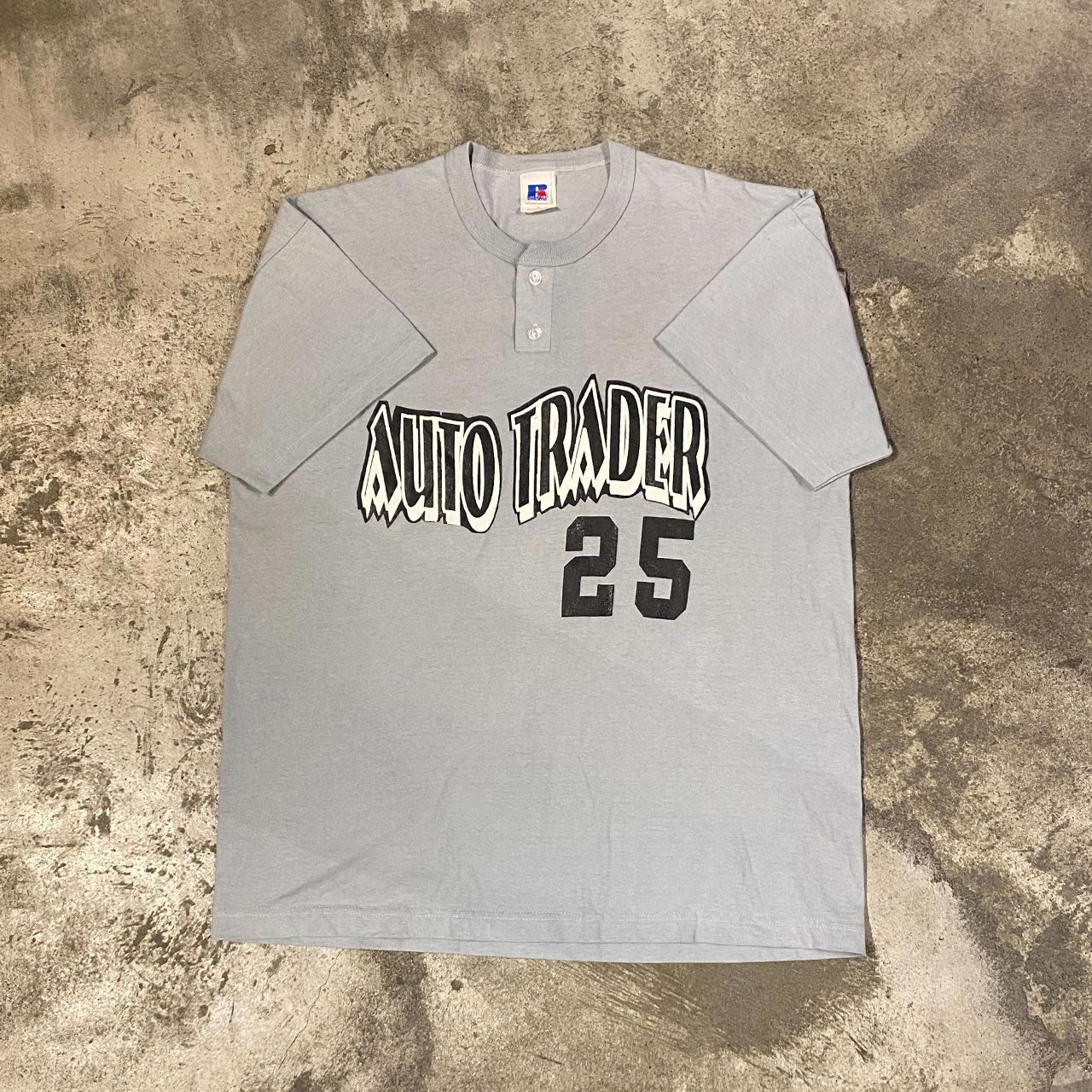 90s USA製 ラッセルアスレチック ヘンリーネックスウェット 紺 XL 90s