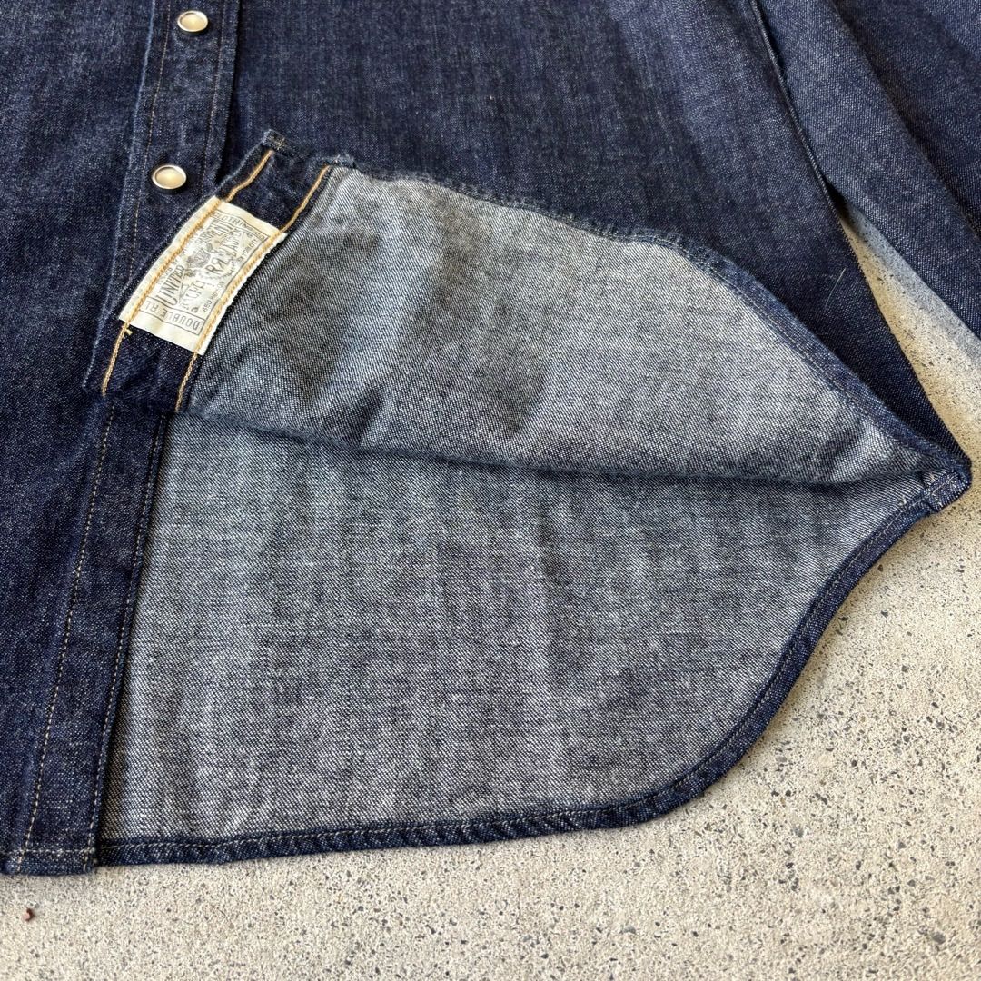 美品】DOUBLE RRL ダブルアールエル コンチョボタン デニムウエスタン