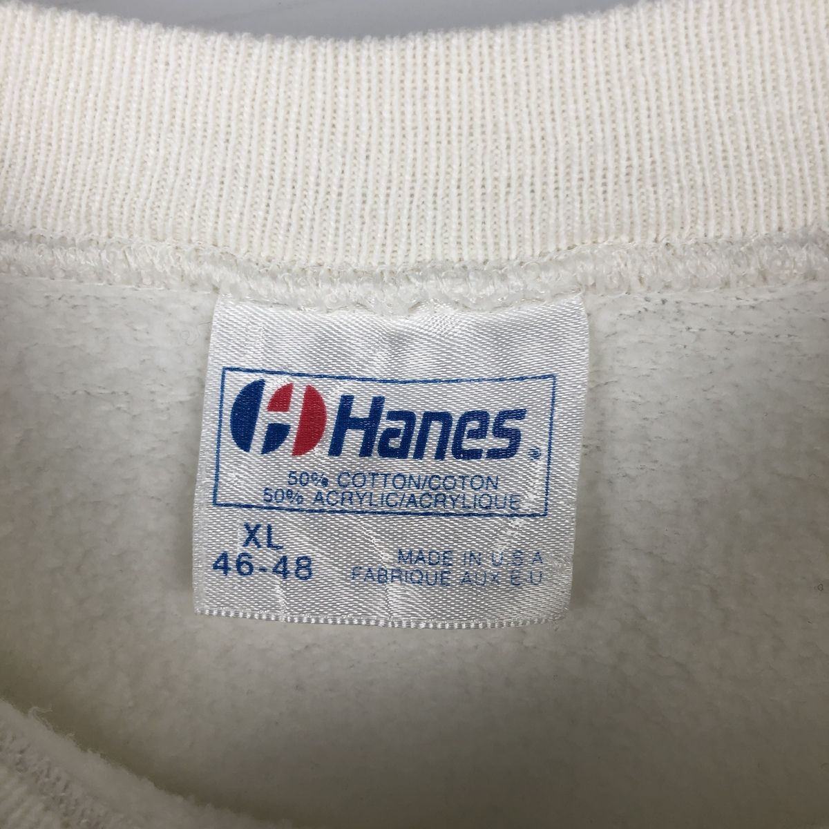 古着 80年代 ヘインズ Hanes 青タグ 3連プリント カレッジスウェット