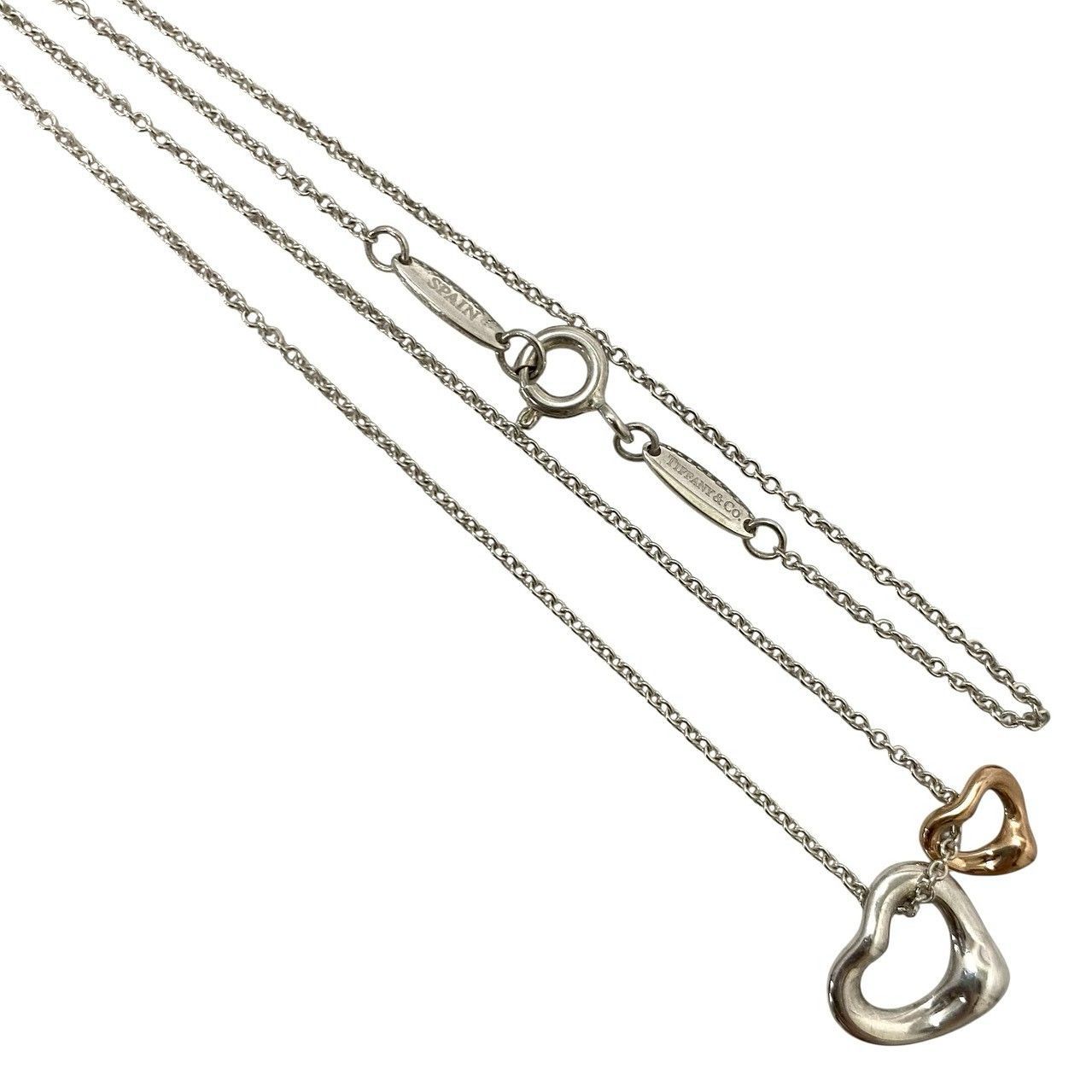TIFFANY&Co.】ダブル オープンハート ネックレス ELSA PERETTI/エルサ 