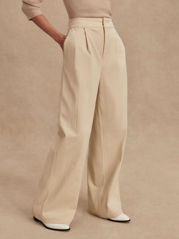 バーレイ レディース ボトムス カジュアルパンツ ワイドレッグ Varley Womens Rocio Wide Leg Pants Birch