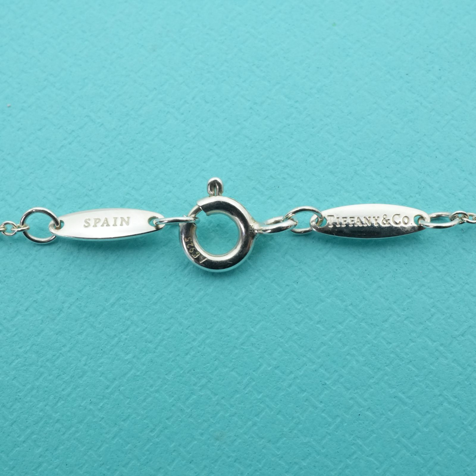 極美品 ティファニー バイザヤード アクアマリン ネックレス/25-2726 