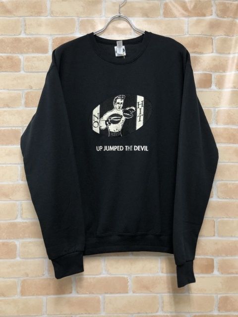  タグ有 WACKO MARIA ワコマリア CREW NECK SWEAT SHIRT UP JUMPED THE DEVIL ブラック M 111432779