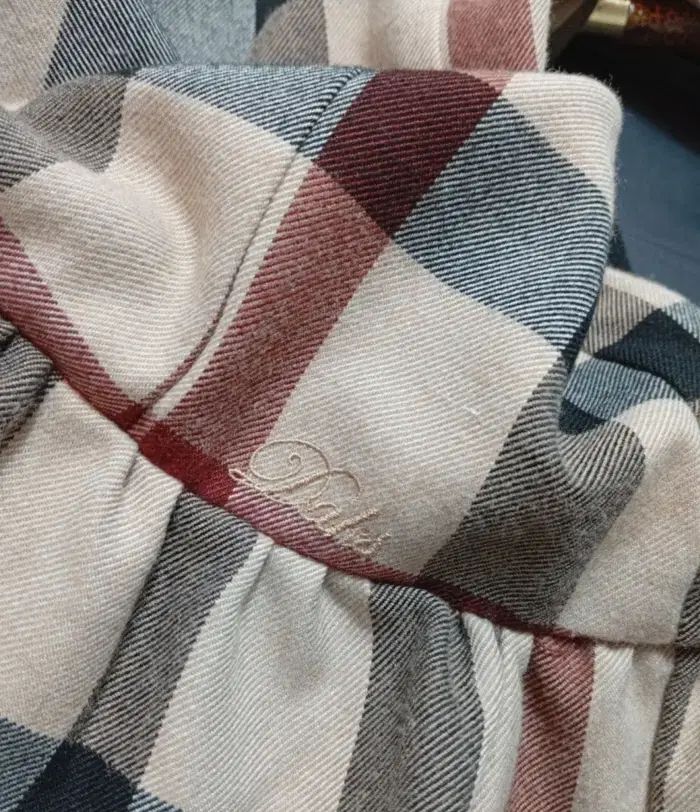 ワンピース DAKS キッズ 長袖ベージュワンピース チェック