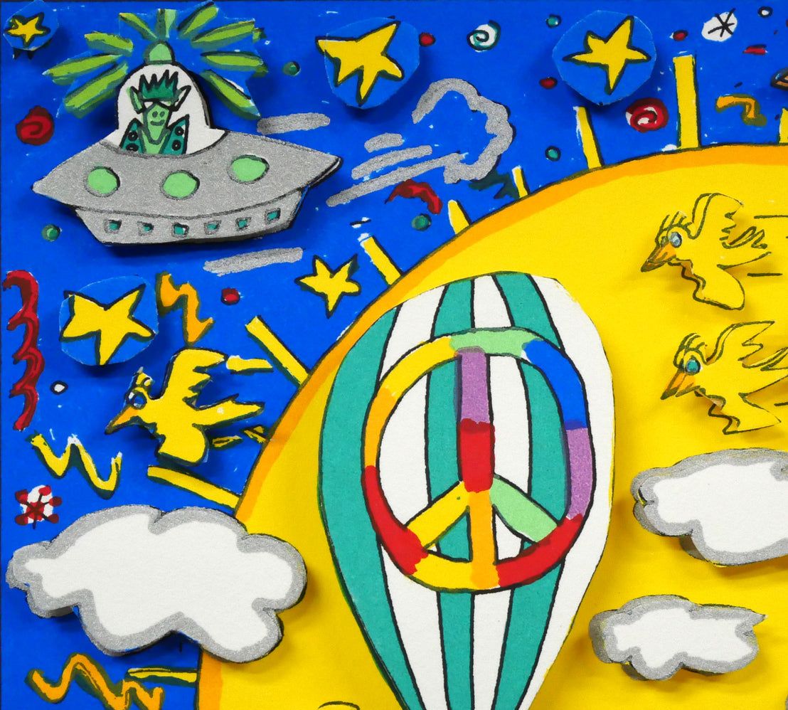 ジェームス リジィ（RIZZI）「HERE COMES THE SUN」3Dシルクスクリーン