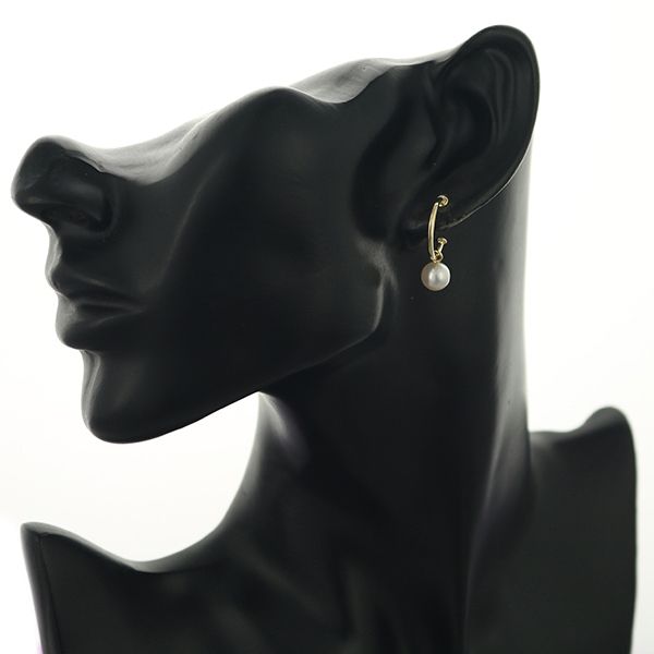 ミキモト ピアス パール 真珠 7.2mm フープ K18YG #187461 - メルカリ