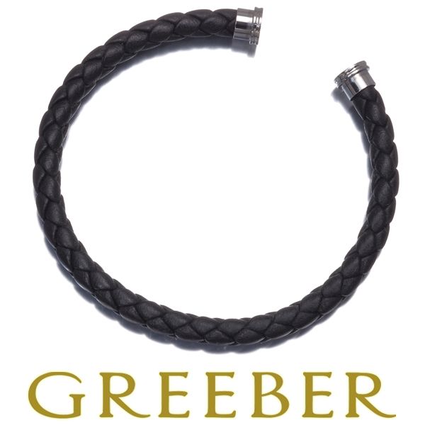 フレッド ブレスレット用コード フォース10 ブラック 16刻印 レザー/SS