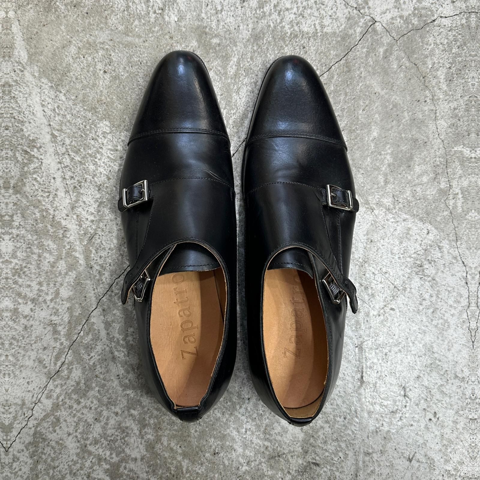 Zapatro ダブルモンクドレスシューズ 革靴 ドレスシューズ ザパトロ 