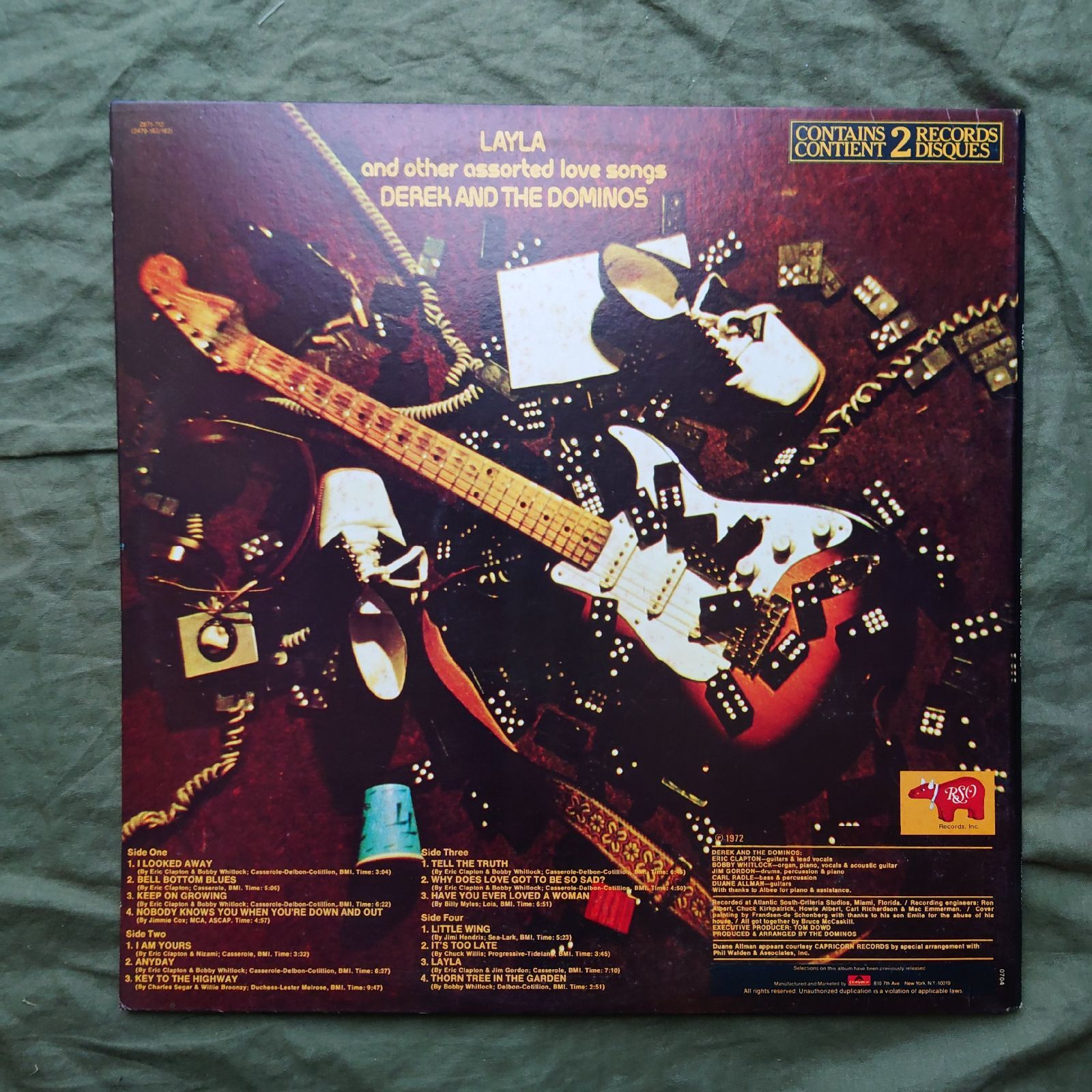 美盤 米国盤 Derek & The Dominos 2枚組LPレコード Layla いとしの