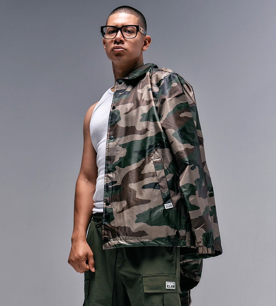 PRO CLUB STANDARD COACH JACKET【GREEN CAMO/TREE CAMO】 (M・L・XL 