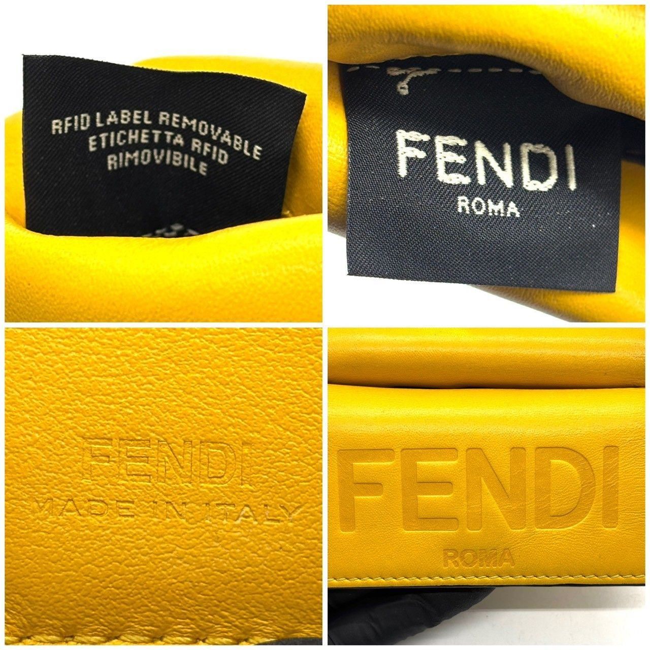 バッグの中まで主役】 FENDI 三つ折り財布 マイクロトリフォード ロゴ