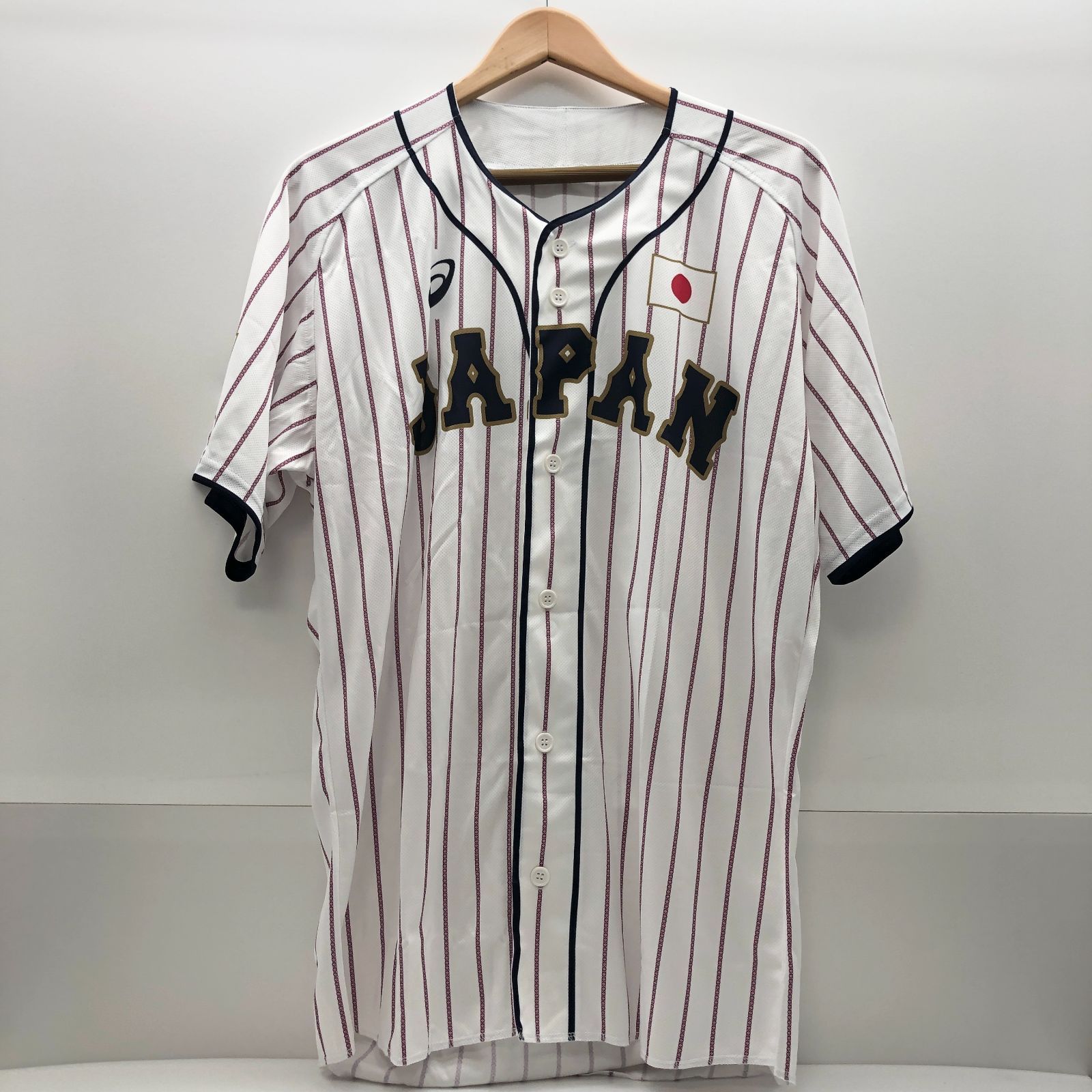 美品】asics 侍ジャパンユニフォーム 半袖シャツ SAMURAI JAPAN 野球