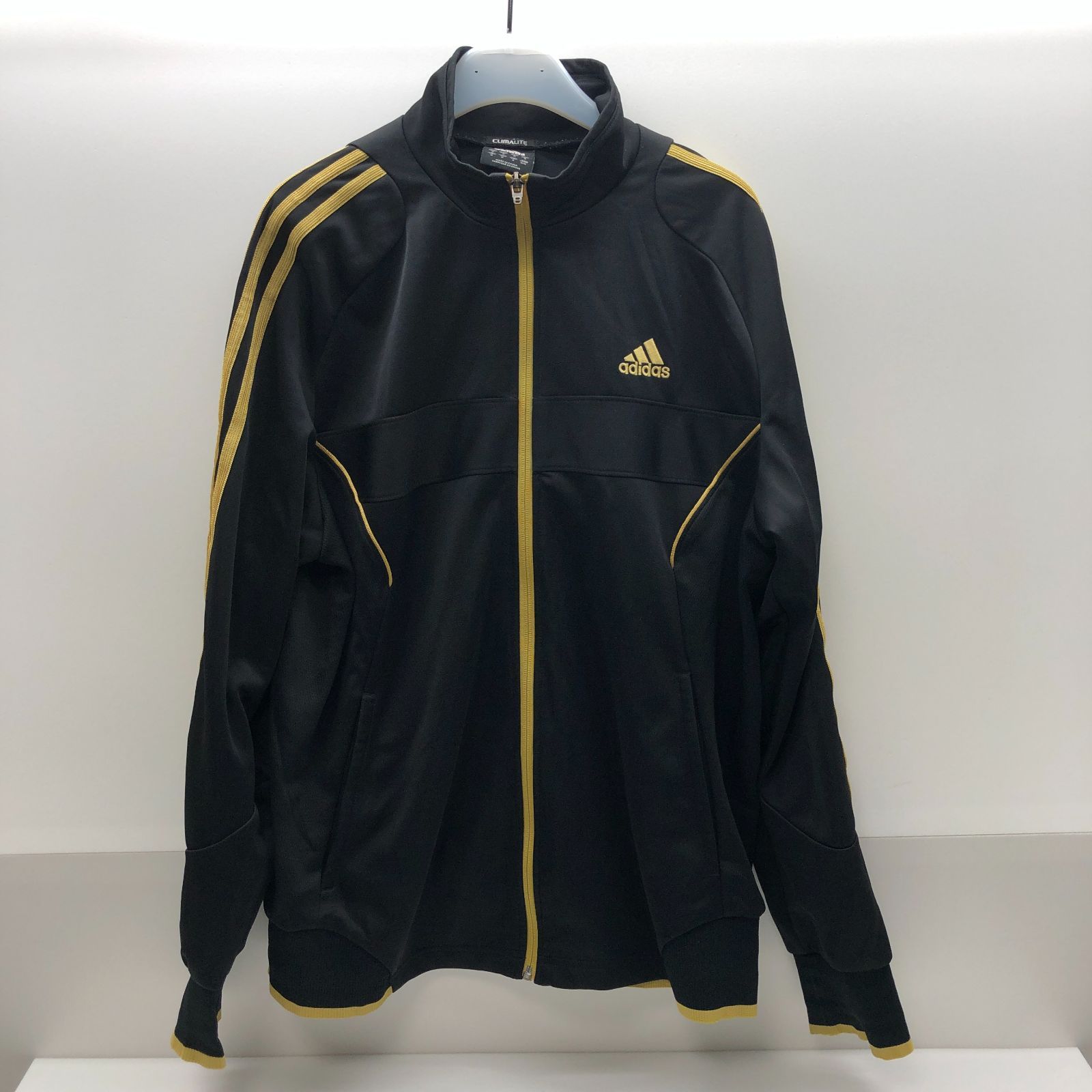 adidas メンズ トラックジャケット ジャージ Oサイズ ブラック
