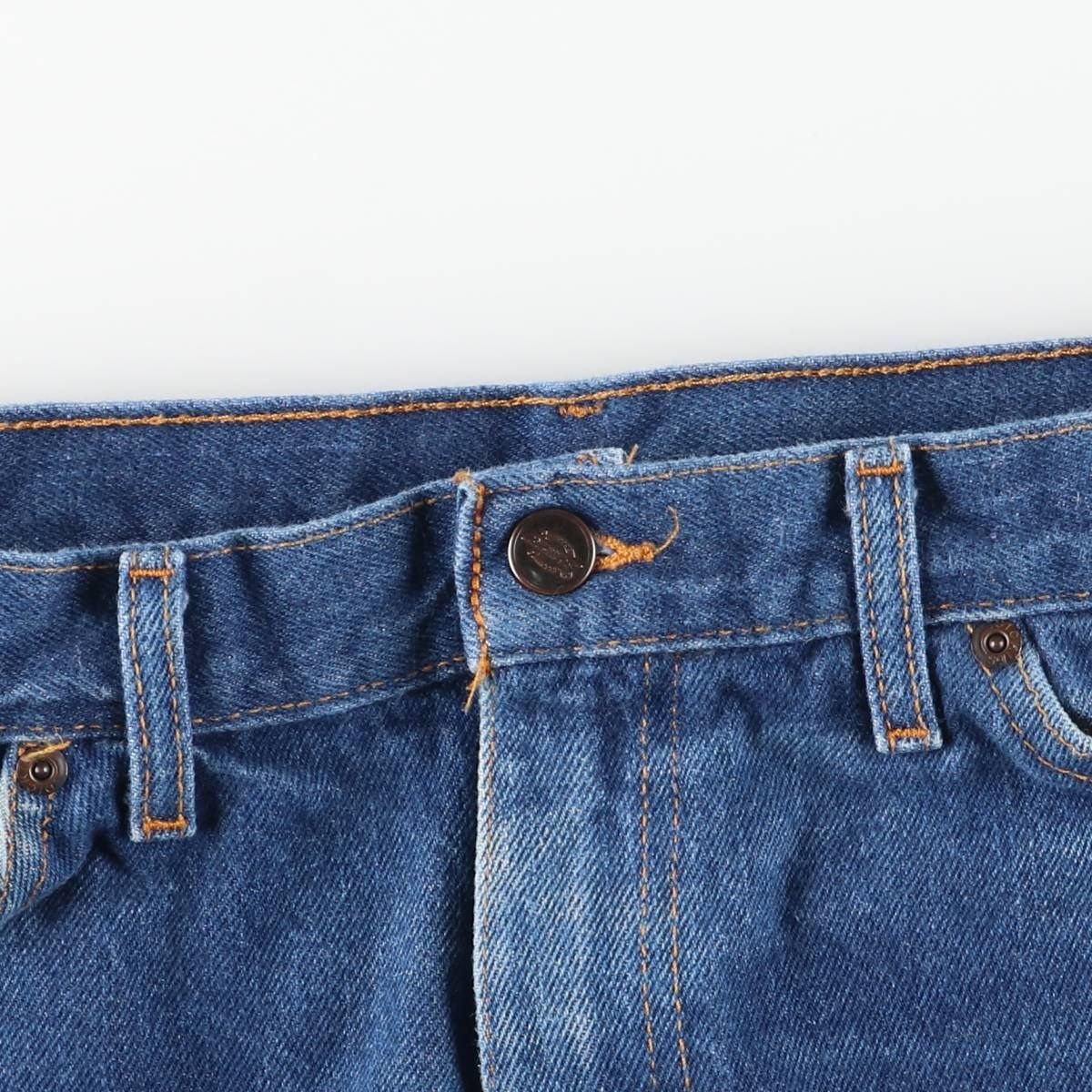 古着 ディッキーズ Dickies ロゴパッチ ストレートデニムパンツ メンズ