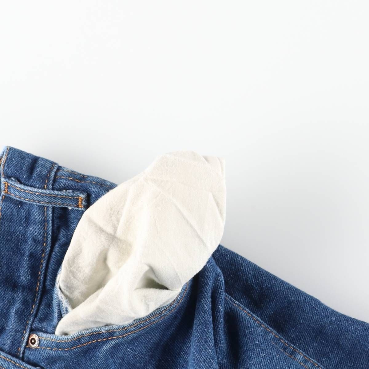 古着 ディッキーズ Dickies ロゴパッチ ストレートデニムパンツ メンズ