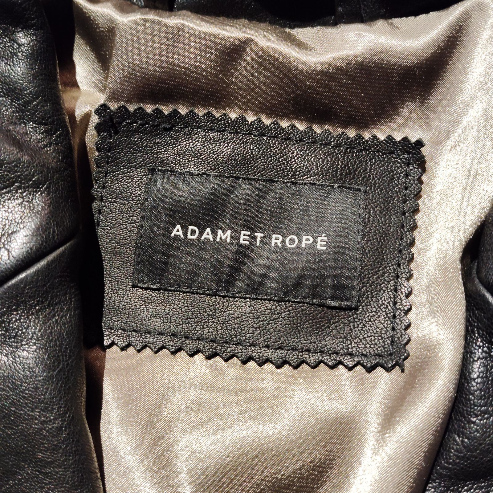 ADAM ET ROPE シープスキン ウォッシュド レザー カーコート M